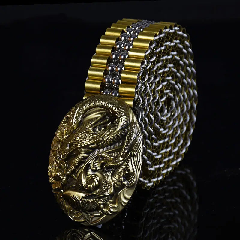 Men’s Stainless Steel Self-defense Belt With Smooth Buckle
