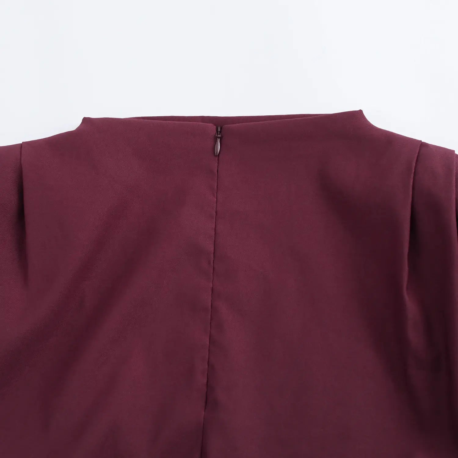 Beveled Pleated Decorative Padded Shoulder Top