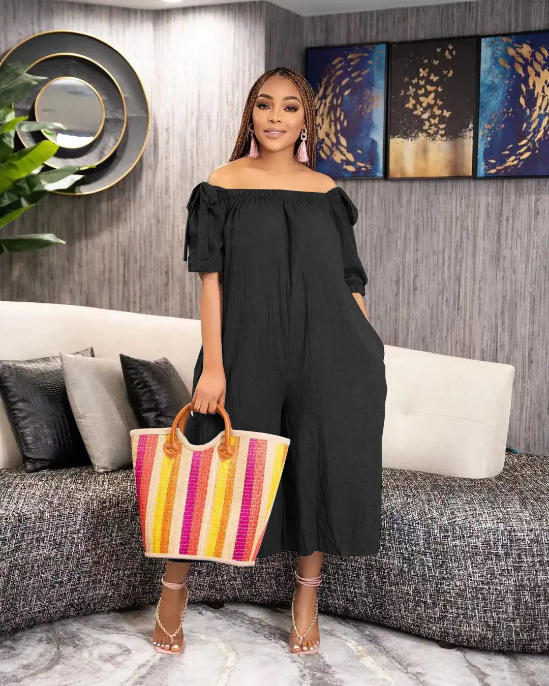 Summer Loose Casual Loose Cropped Jumpsuit