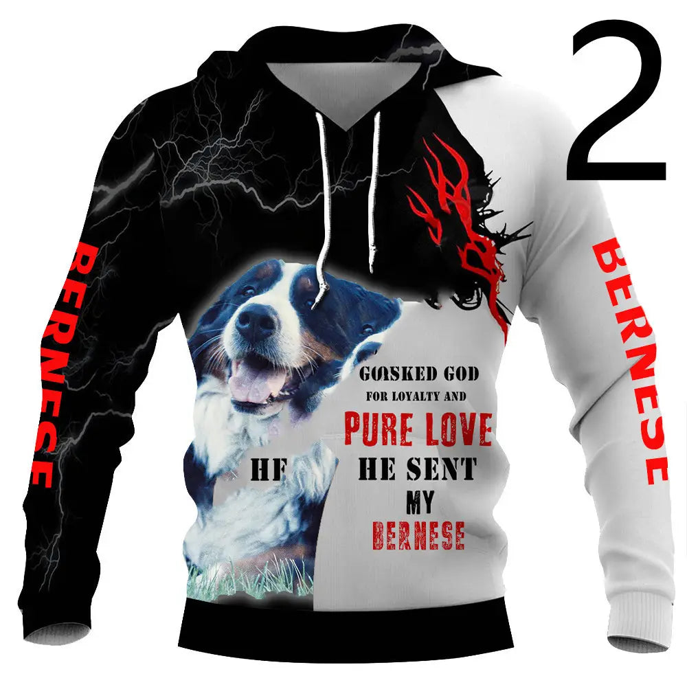 Thin 3D Digital Printing Hooded Sweatshirt