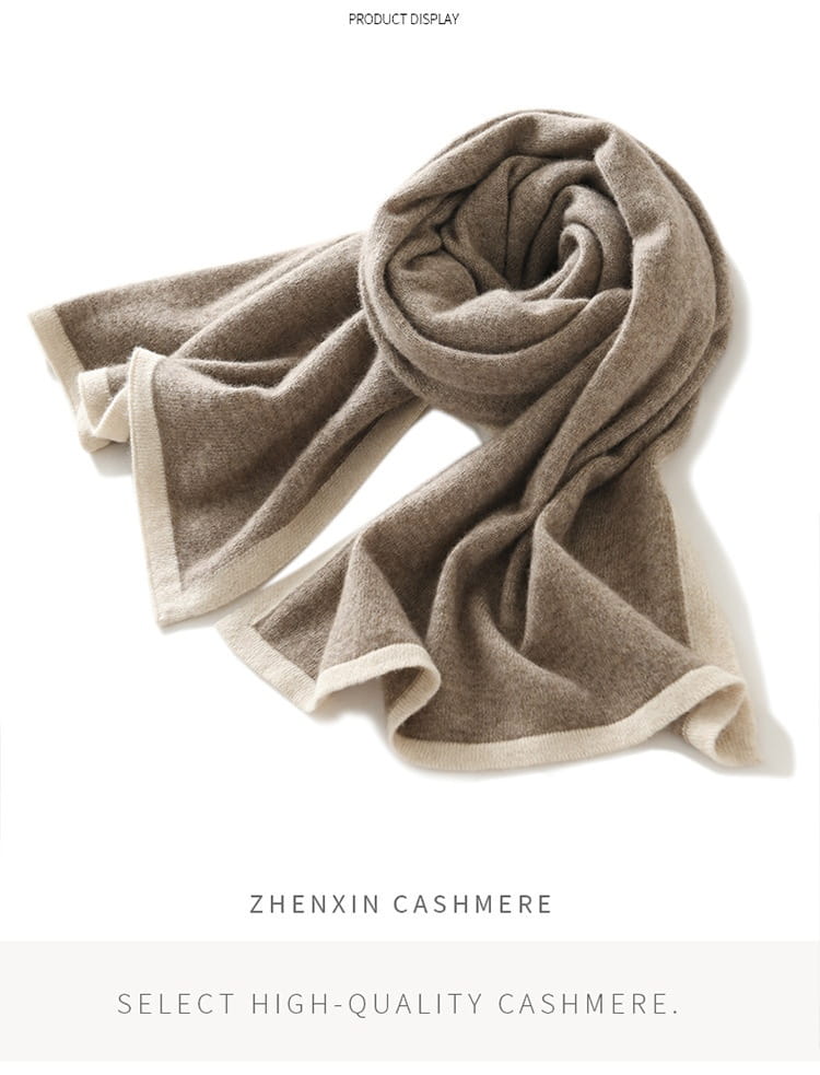 Universal Color Blocked Knitted Jacquard Western-style Cashmere Scarf
