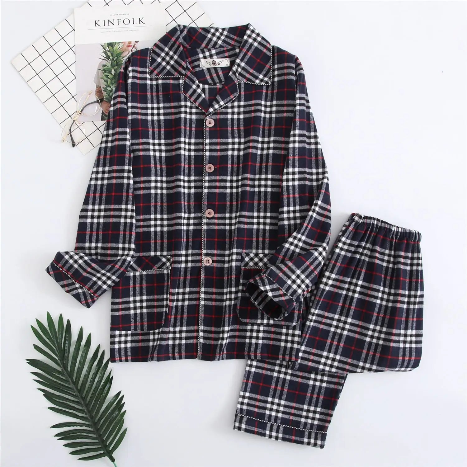 Men’s Warm Cloth Flannel Pajama Suit