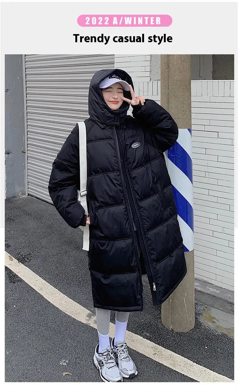Women’s Mid-length Loose Overknee Thickened Cotton Padded Coat