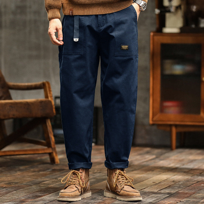 Trendy Men’s Clothing Retro Overalls Fashion Brand - Sapphire Blue / 28