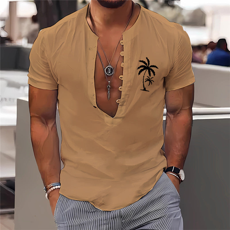 3D Digital Printing Men’s Clothing Summer Short Sleeve Shirt