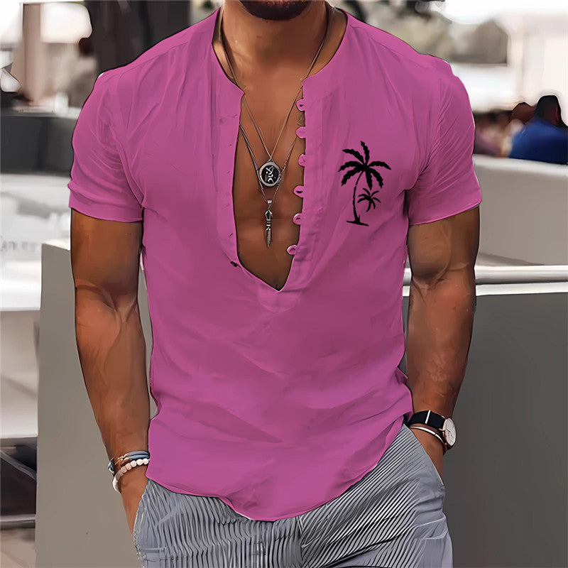 3D Digital Printing Men’s Clothing Summer Short Sleeve Shirt - S96088076 / S