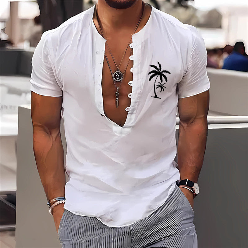 3D Digital Printing Men’s Clothing Summer Short Sleeve Shirt - S96088077 / S