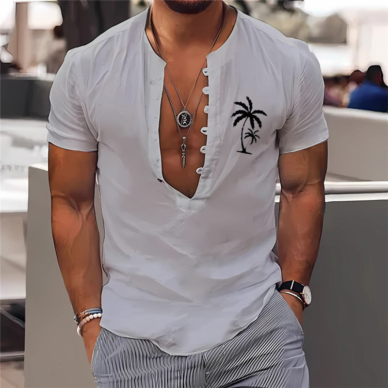 3D Digital Printing Men’s Clothing Summer Short Sleeve Shirt