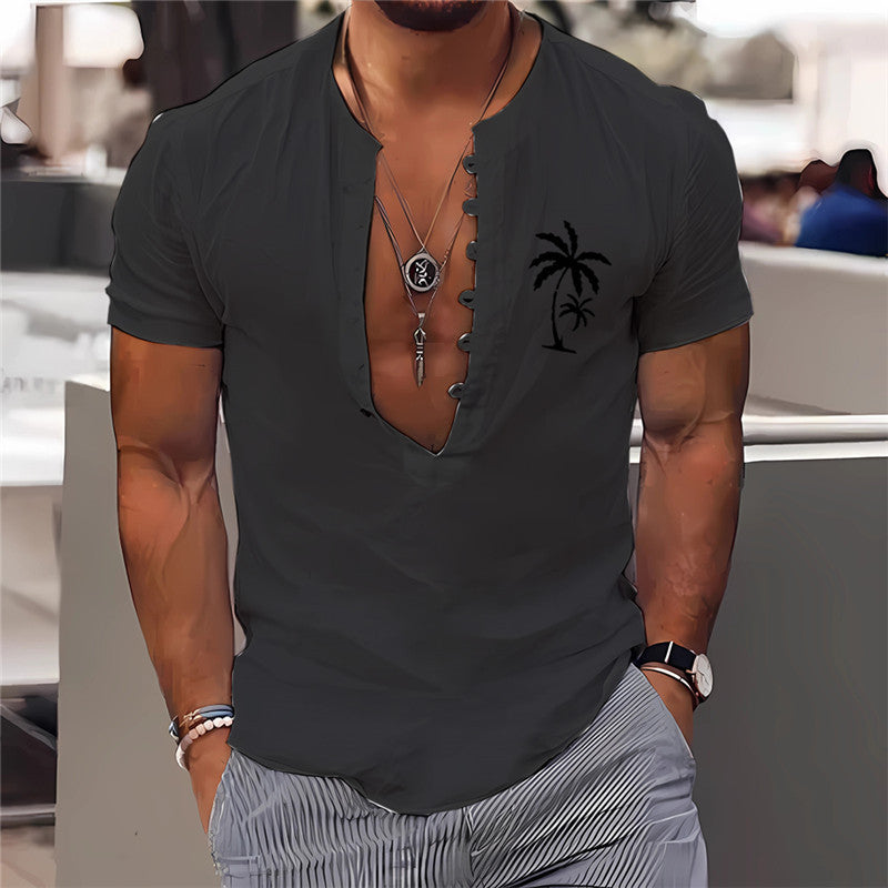 3D Digital Printing Men’s Clothing Summer Short Sleeve Shirt - S96088072 / S