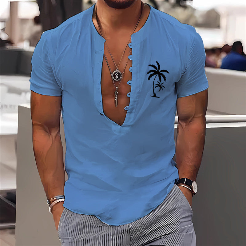3D Digital Printing Men’s Clothing Summer Short Sleeve Shirt - S96088078 / S
