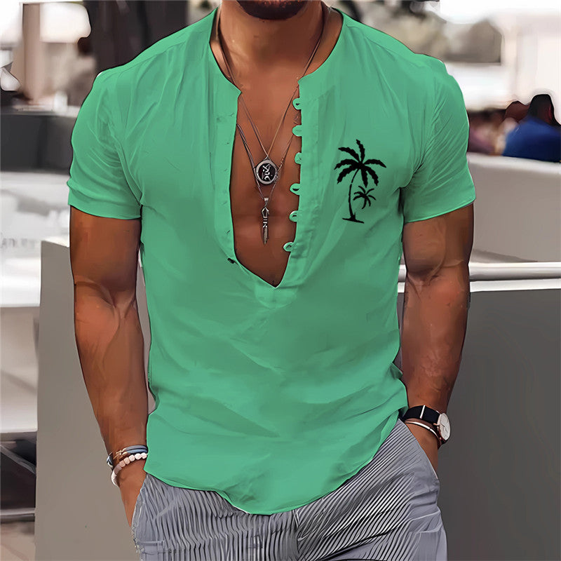 3D Digital Printing Men’s Clothing Summer Short Sleeve Shirt - S9608807 / S