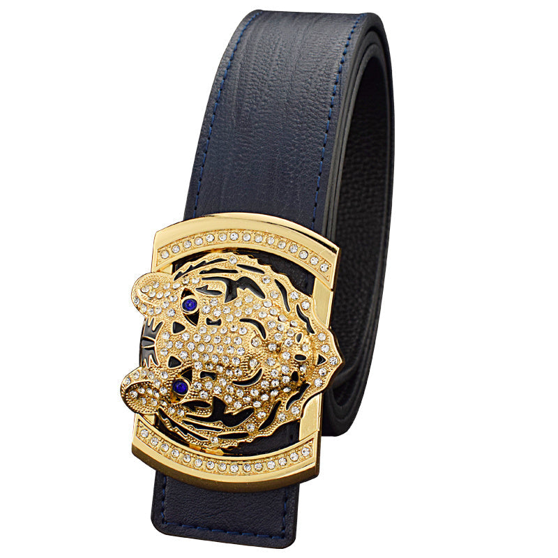 Tiger Style Men’s Casual Versatile Leather Belt