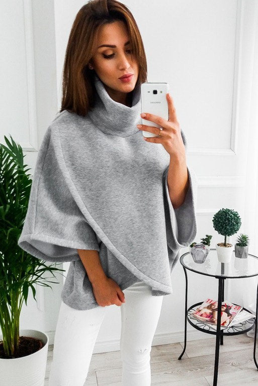 Women Autumn Winter Clothes Warm Clothes Sweatshirt - Grey / L