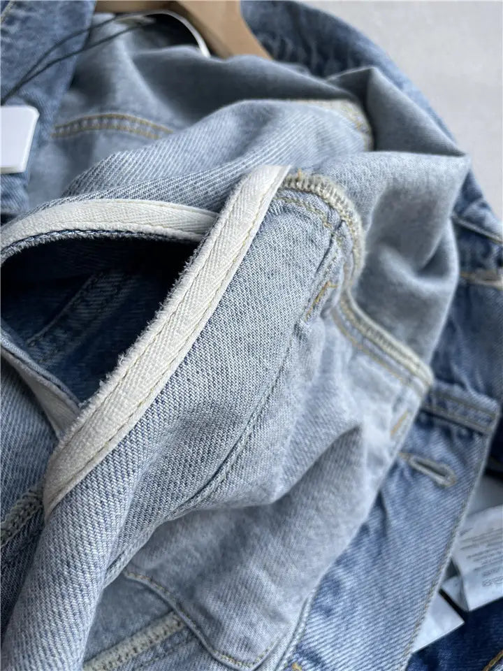 Ladies Denim Vest Loose Sleeveless Jacket Casual