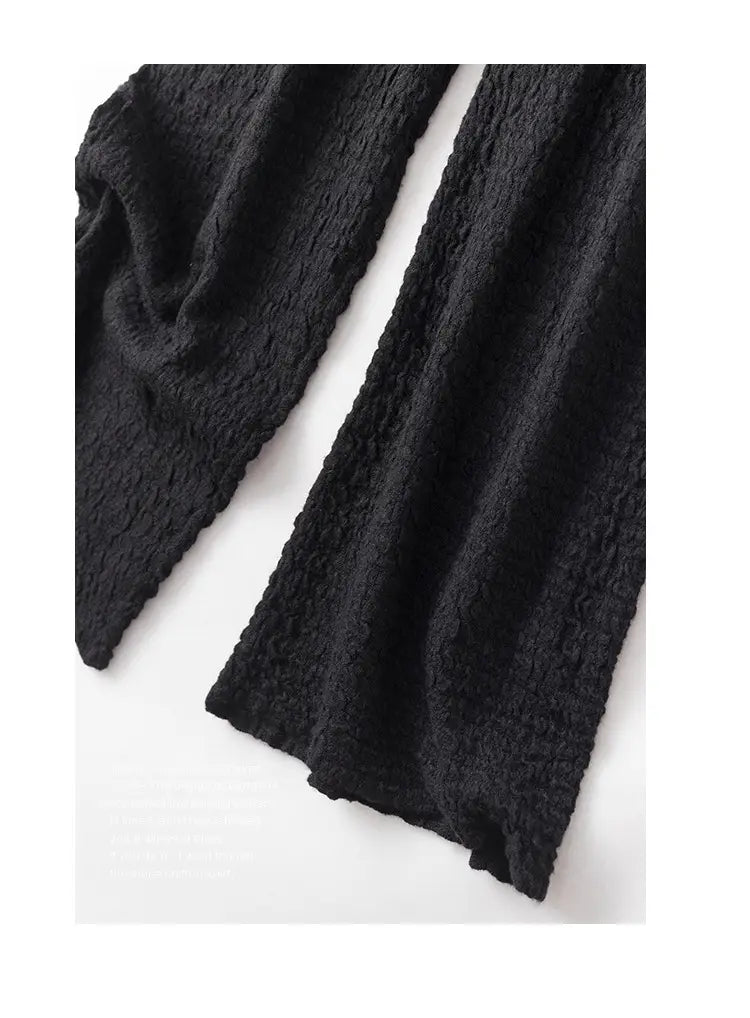 Women’s Knitted Wool Drape Wide Leg Pants