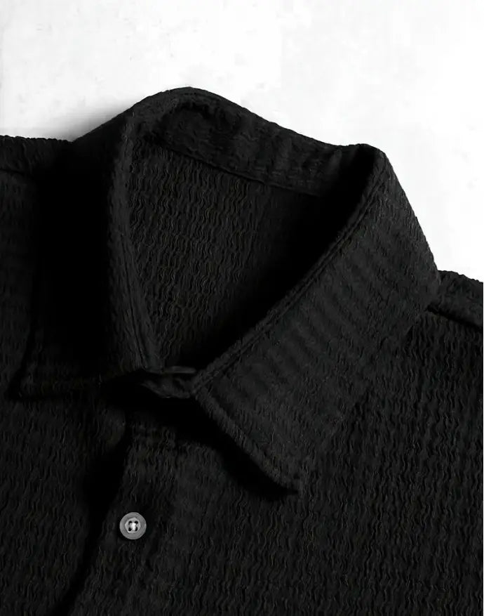 Holiday Leisure Wrinkle Men’s Short Sleeve Shirt