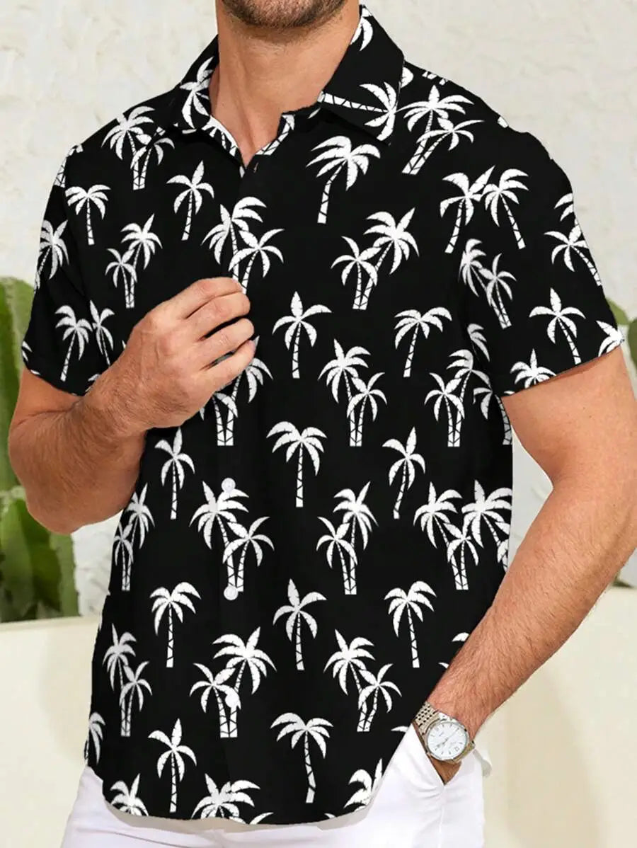 Men’s Shirt 3D Printing Stitching Cartoon