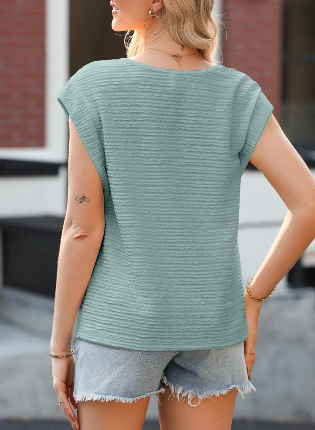 Women’s Diagonal Collar Fashion Casual Short Sleeve Fashion T-shirt
