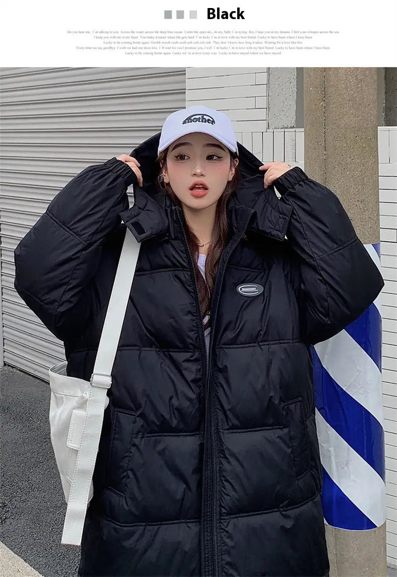 Women’s Mid-length Loose Overknee Thickened Cotton Padded Coat