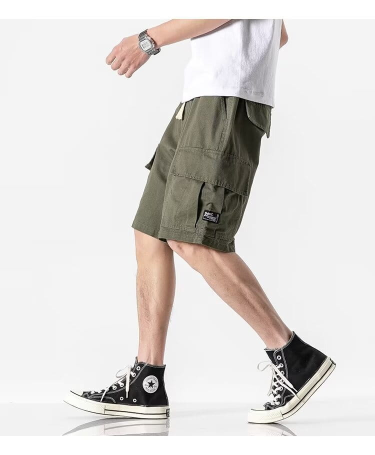 Summer Hong Kong Style Short Sleeve Shirt Coat Shorts Three-piece Suit