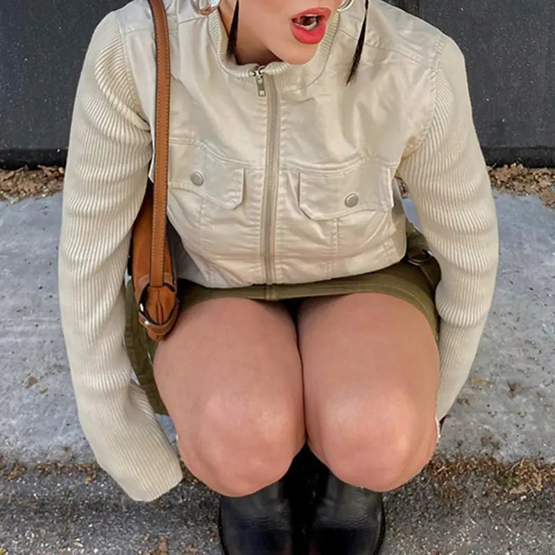 European And American Street Niche High-grade Locomotive Style Jacket