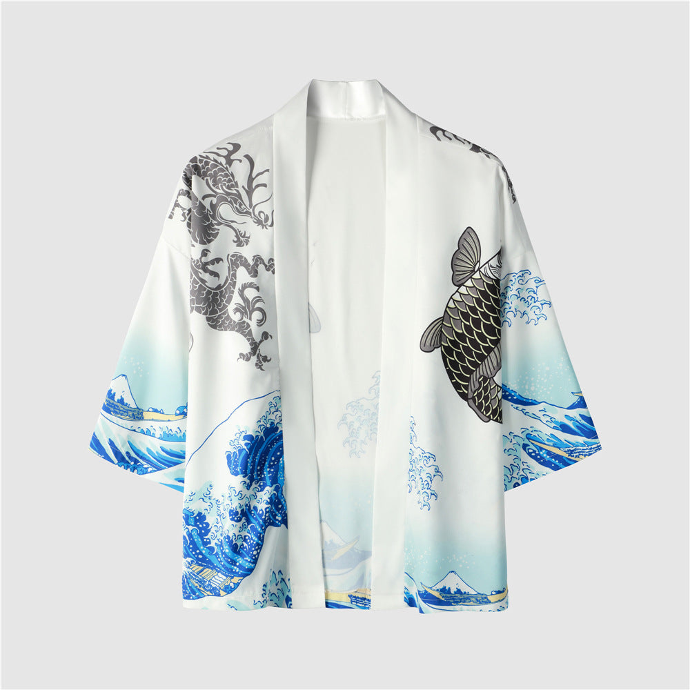 Casual Kimono 34 Sleeve Robe Men’s And Women’s Suits