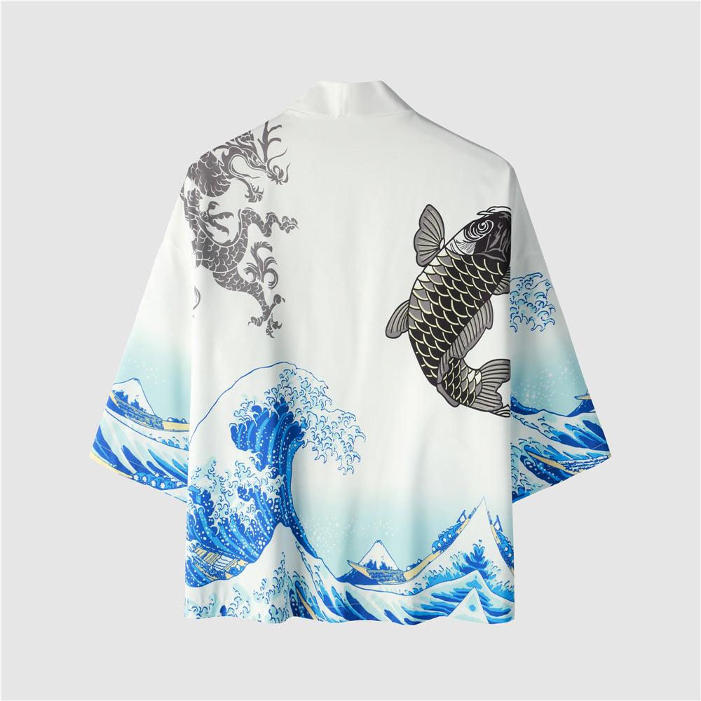 Casual Kimono 34 Sleeve Robe Men’s And Women’s Suits