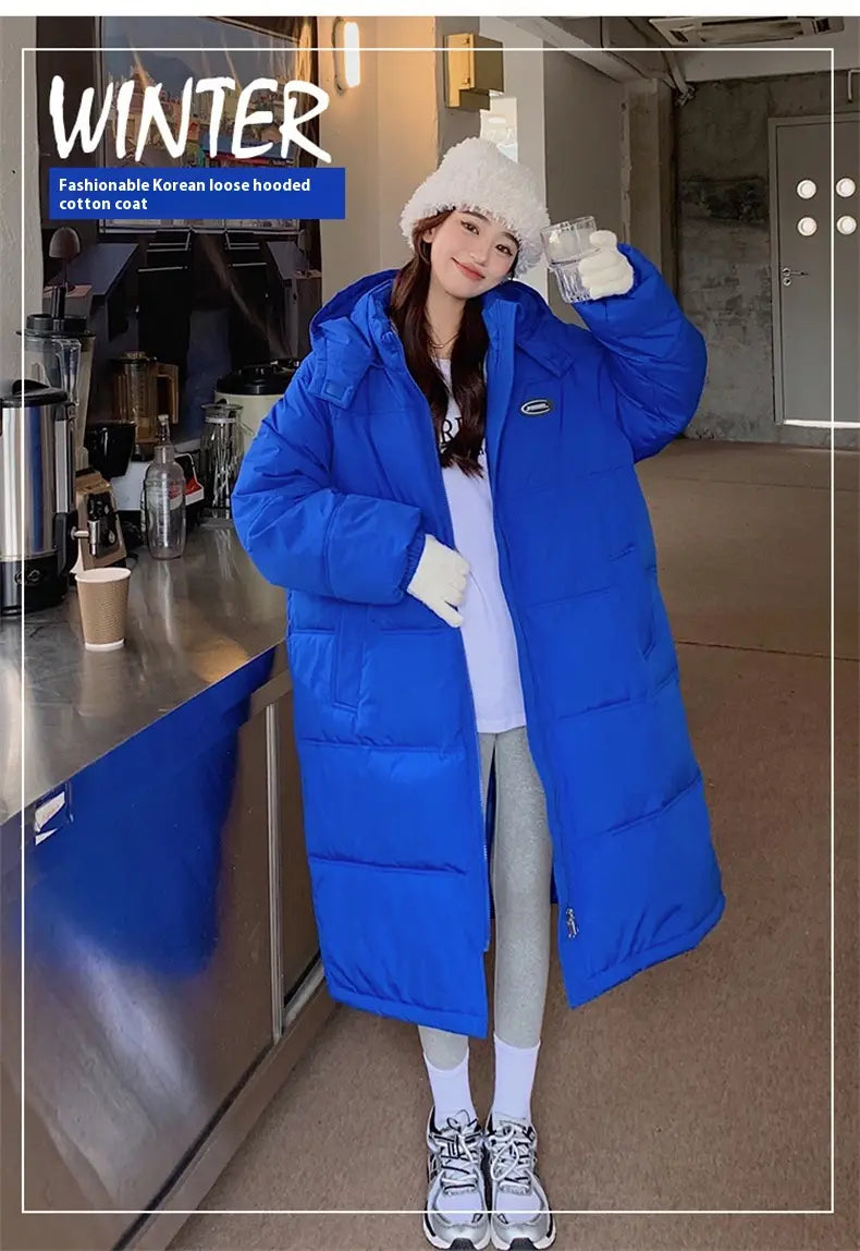 Women’s Mid-length Loose Overknee Thickened Cotton Padded Coat