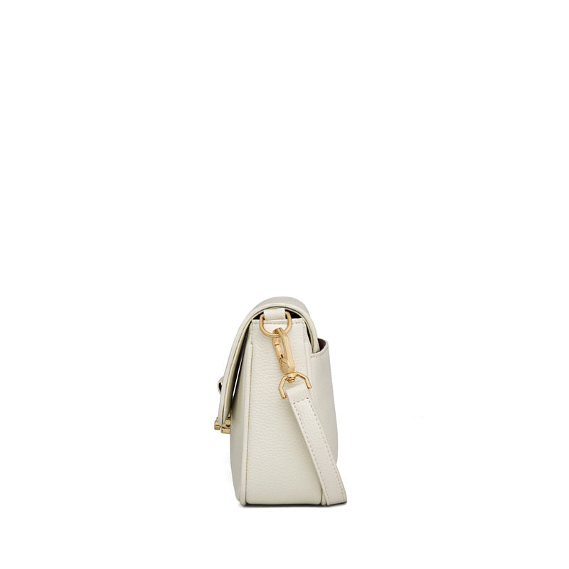 Beige Leather Crossbody Bag High End Fashion Online - Beige