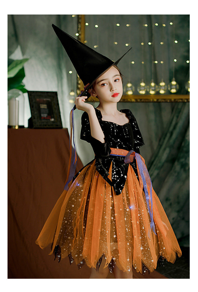 Halloween Children’s Clothing Girls’ Dress - Set For Free Lighting Chain / 110cm