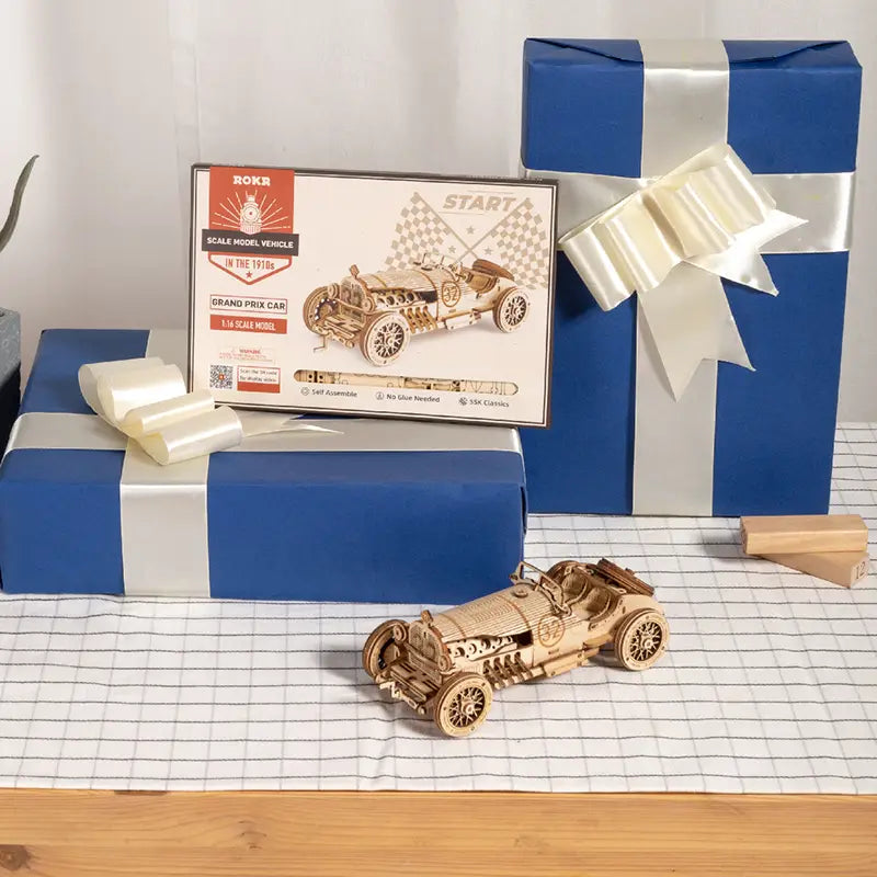 Car 3D Wooden Puzzle Game Assembly Racing Children’s Toys