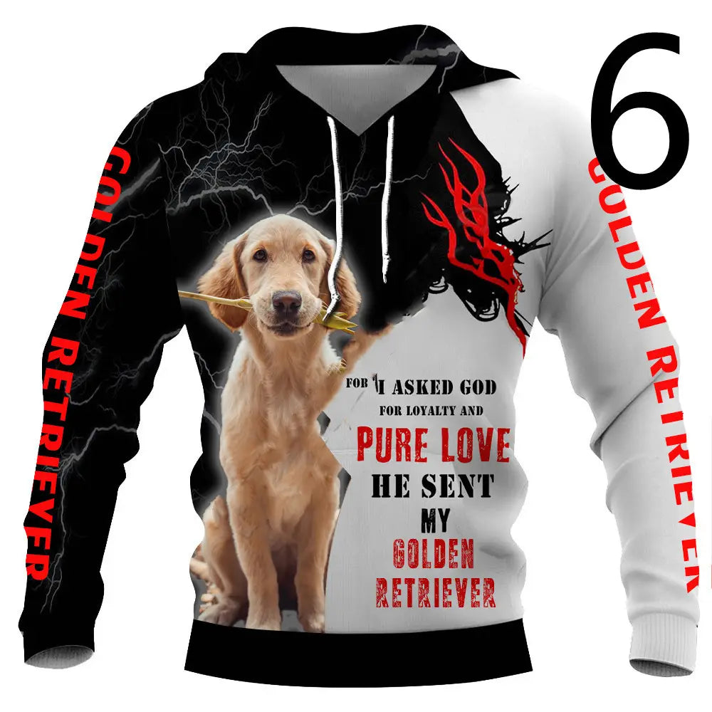Thin 3D Digital Printing Hooded Sweatshirt