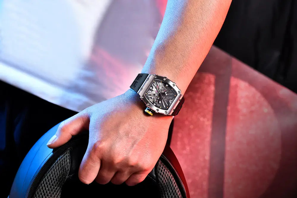 Sapphire Hollow Movement Watch Luxury Clothing