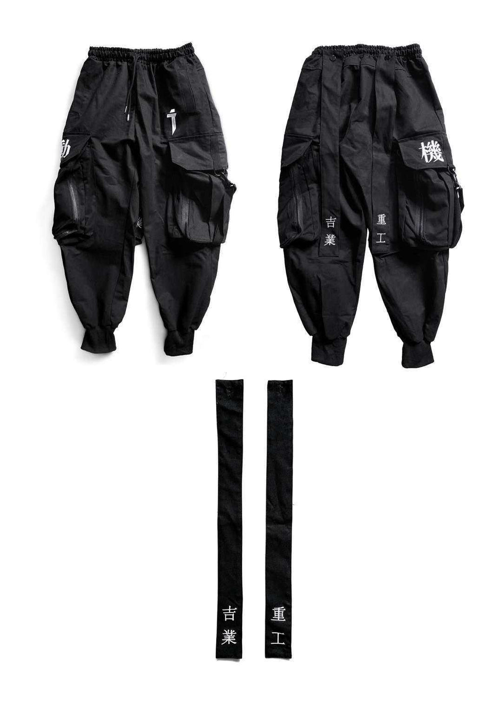Head Functional Wind Tooling Casual Hip-Hop Nine-Point Pants