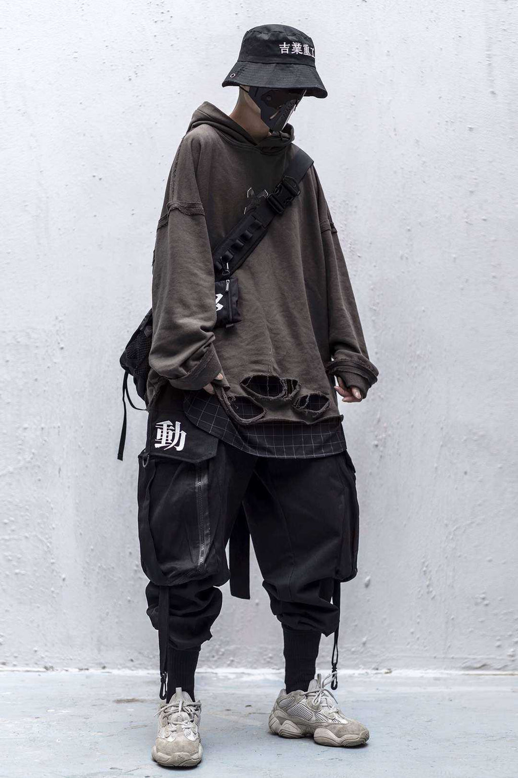 Head Functional Wind Tooling Casual Hip-Hop Nine-Point Pants