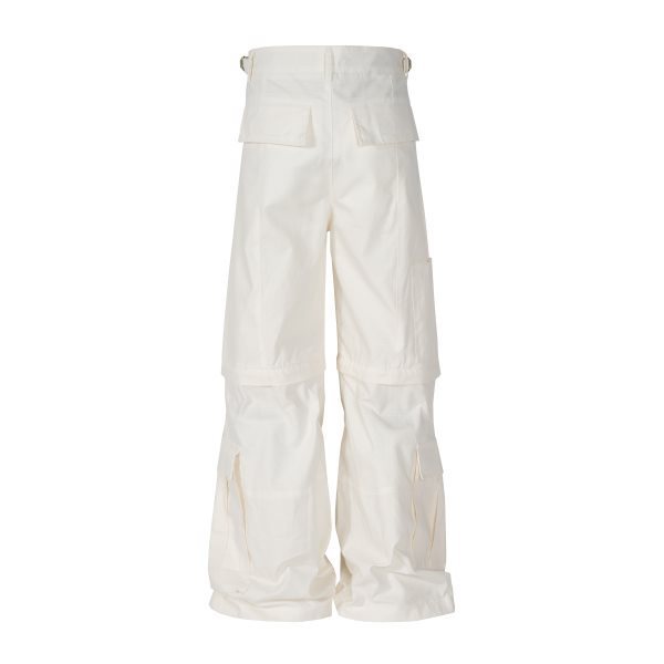 High Street Loose Wide Leg Slightly Flared Multi-pocket Detachable Overalls