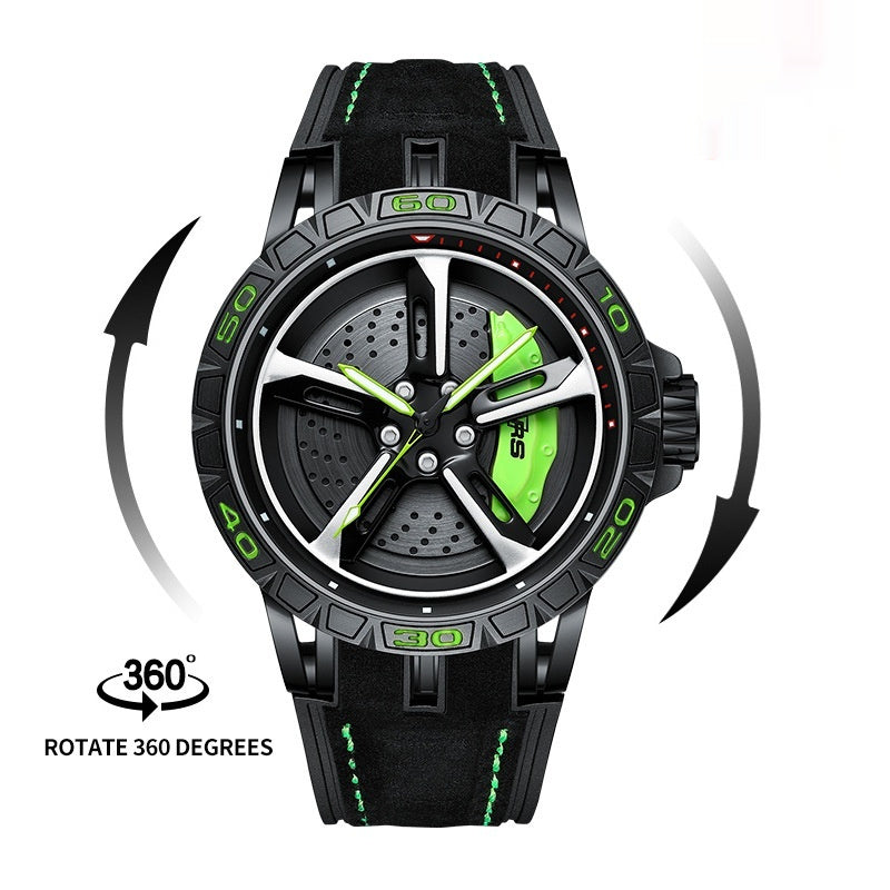 Black Face Tape Rotating Luminous Steel Dominator - Black Green Calipers Black