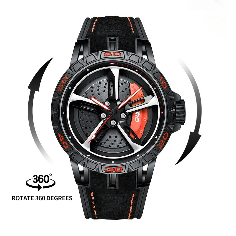 Black Face Tape Rotating Luminous Steel Dominator - Black Red Calipers Black