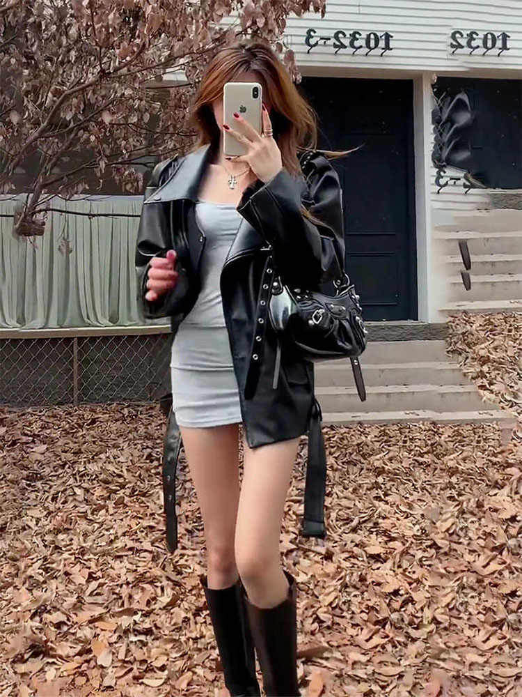 Leather Coat Women’s Autumn All-matching