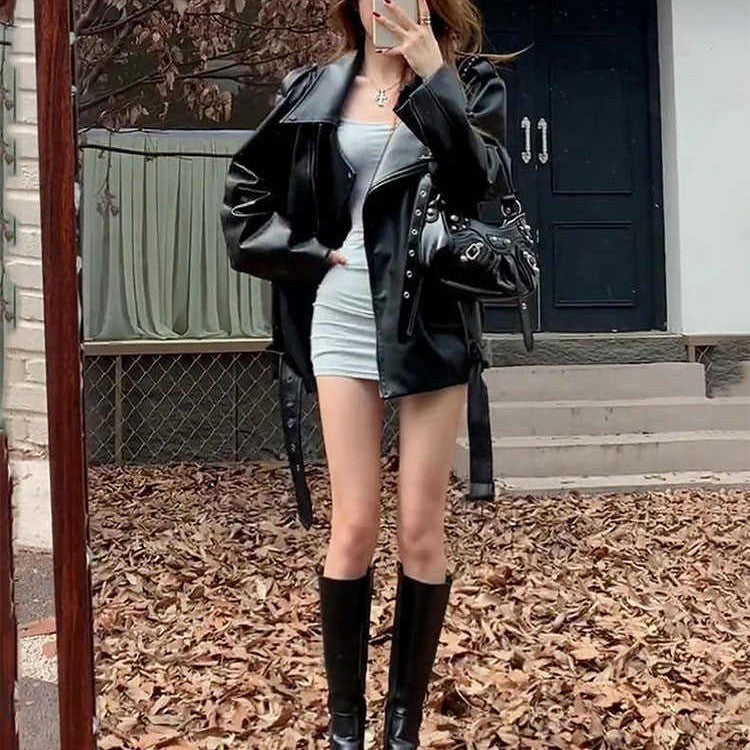 Leather Coat Women’s Autumn All-matching