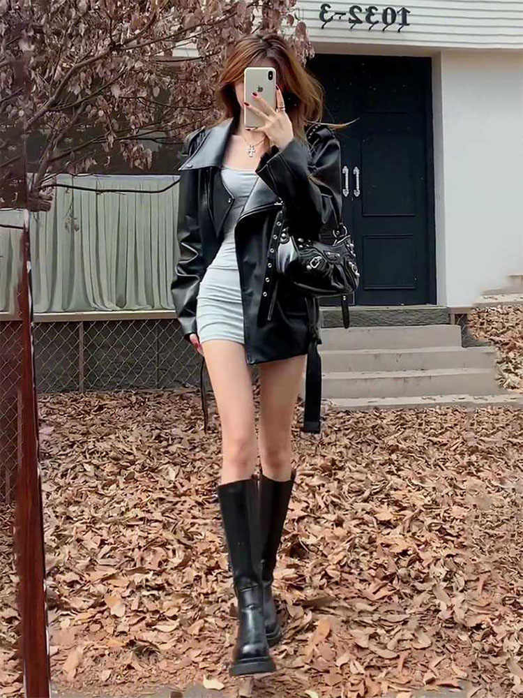 Leather Coat Women’s Autumn All-matching