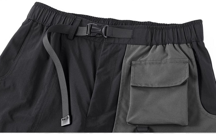 Patchwork Color Contrast And Multiple Pockets For Casual