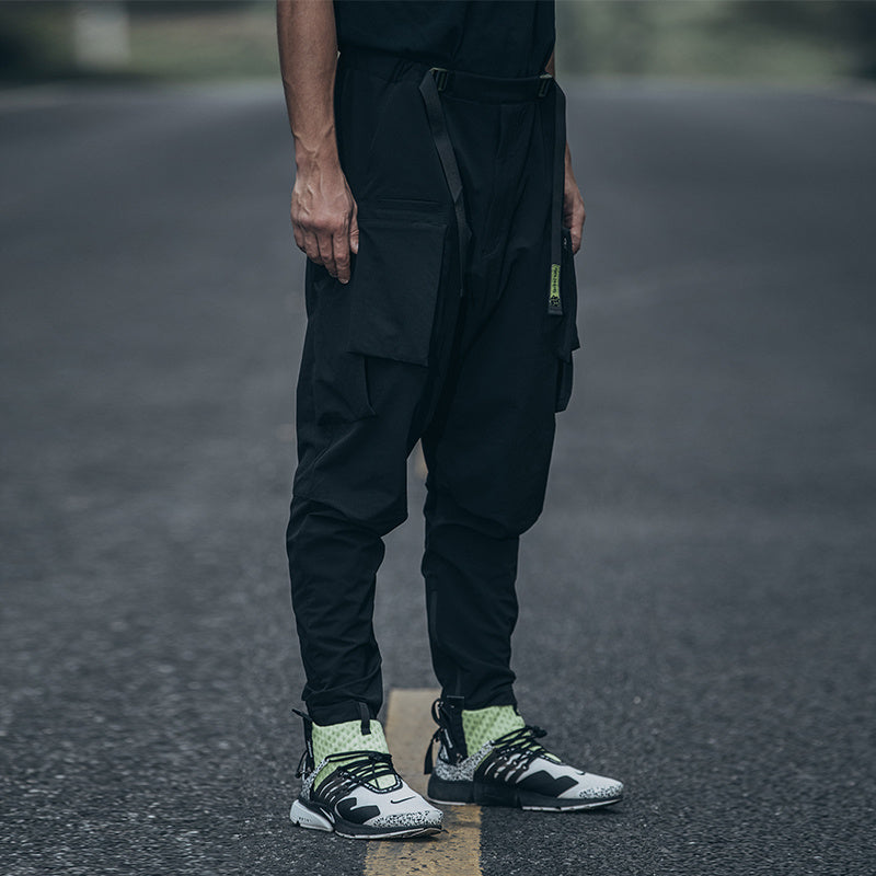 New Men’s Pants Functional Style Casual Pants Man - Black / S