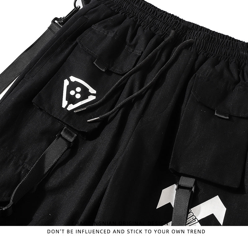 Fake Two-piece Pants Male Functional Wind High Street Trend Overalls