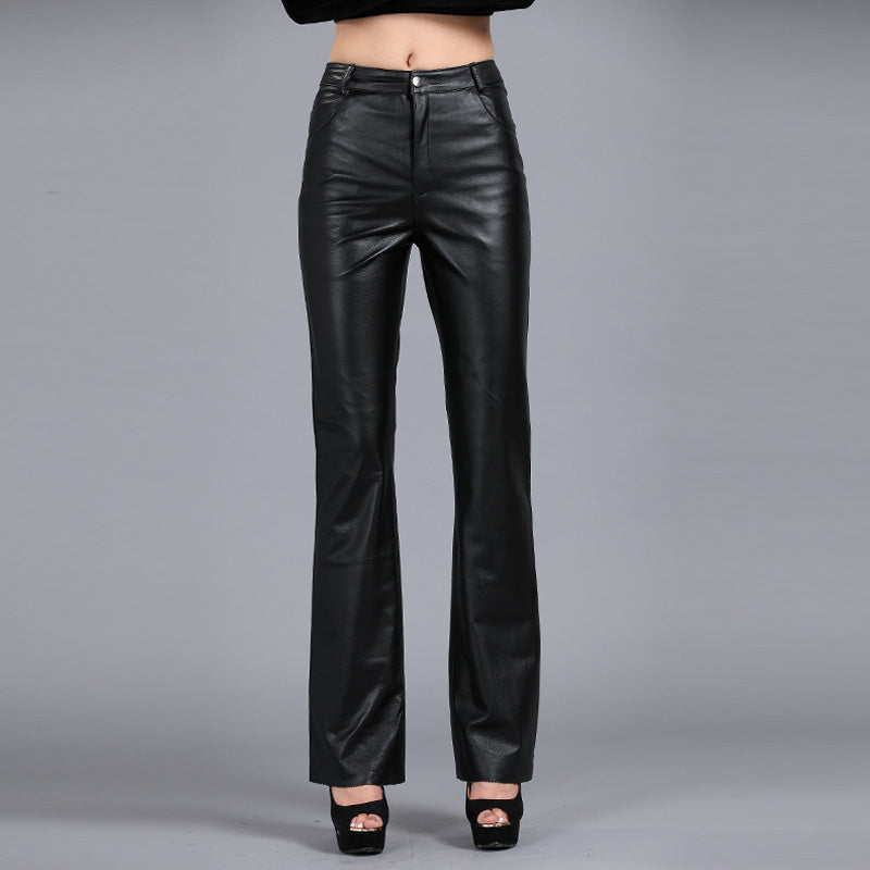 Black Sheepskin Women’s Trousers High-End Fashion Online - Black / 26