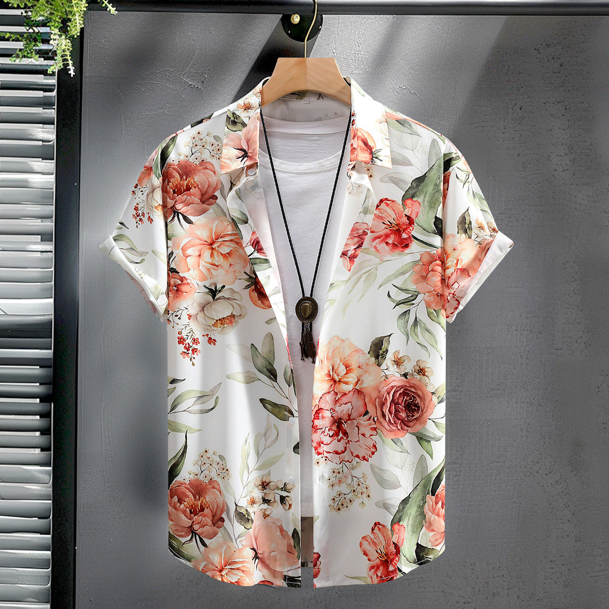 Fashion Digital Printing Men’s Short Sleeve Shirt