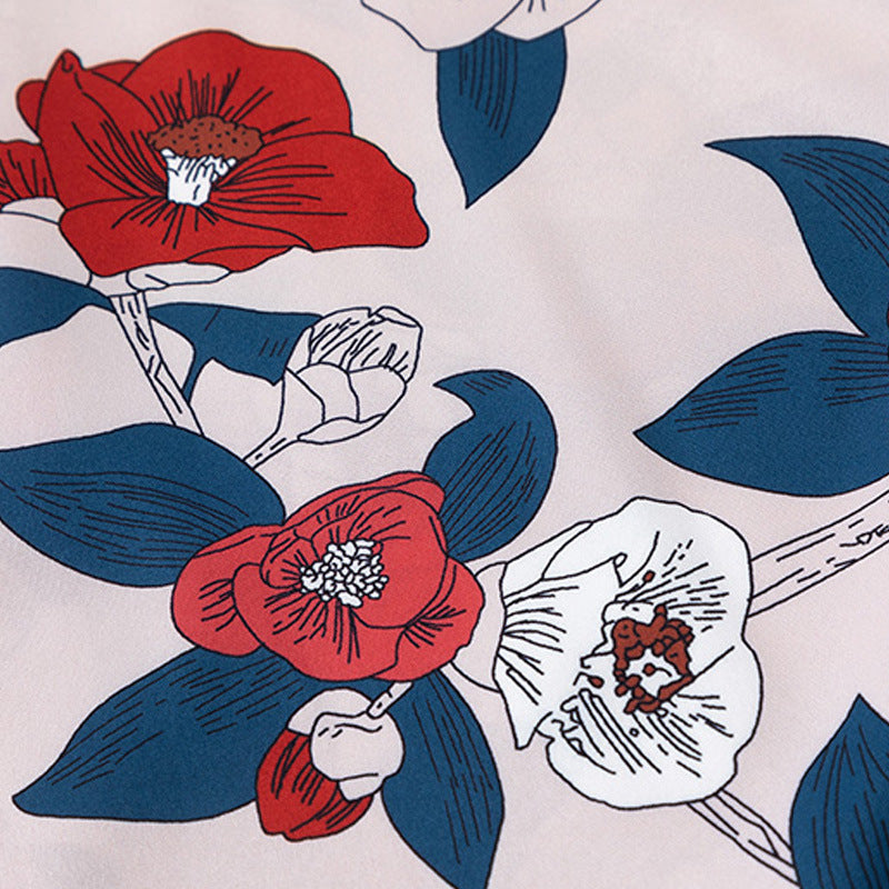 Hong Kong Style Flower Shirt Men’s Seaside Vacation