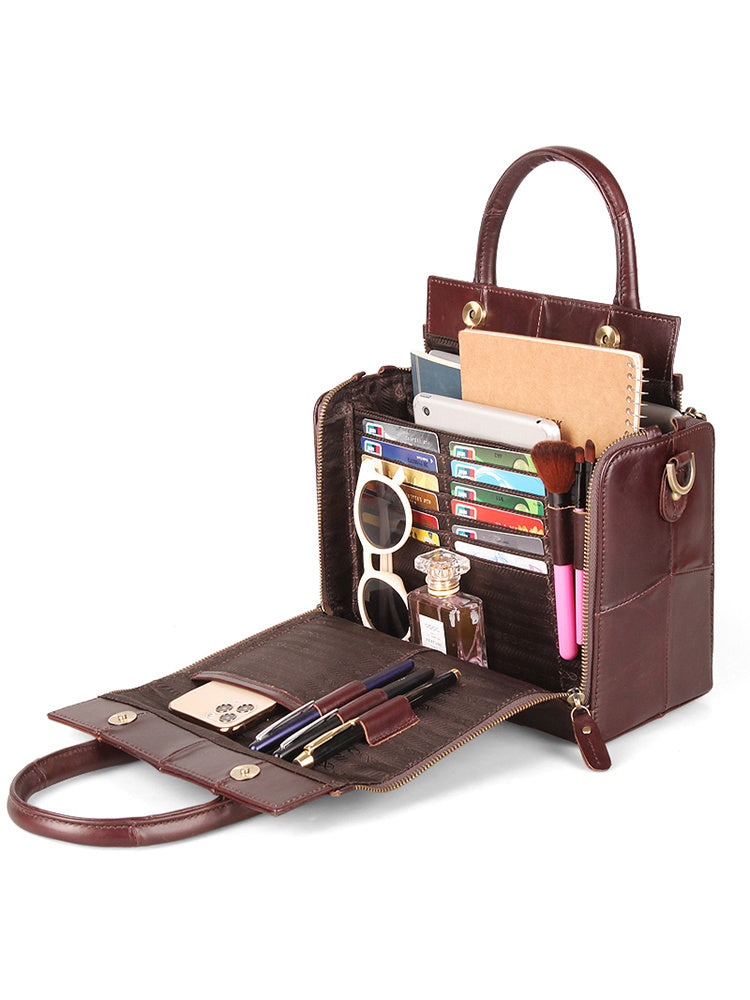 Bohemian Brown Leather Tablet Bag Luxury Clothing Find High-End Fashion Online - Brown