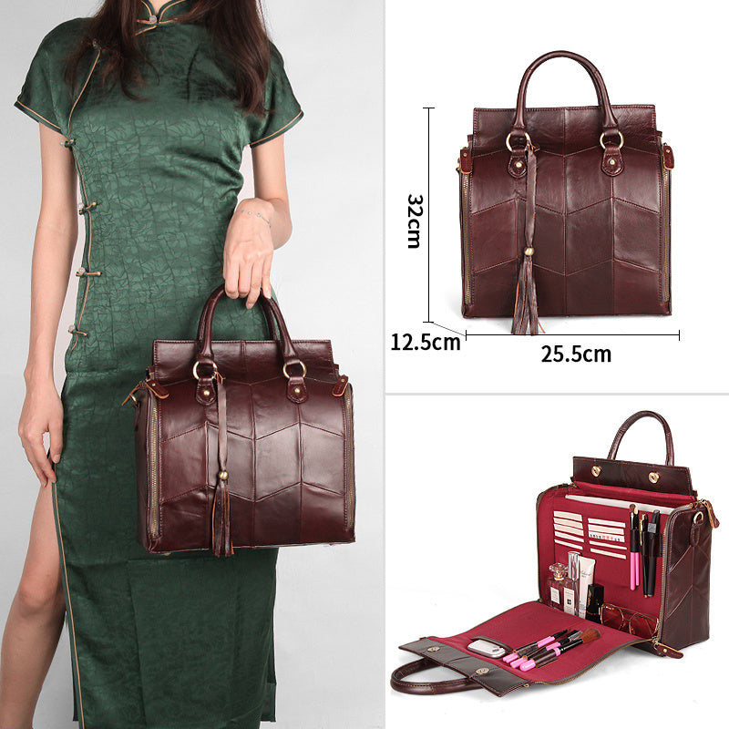 Bohemian Brown Leather Tablet Bag Luxury Clothing Find High-End Fashion Online - Large brown