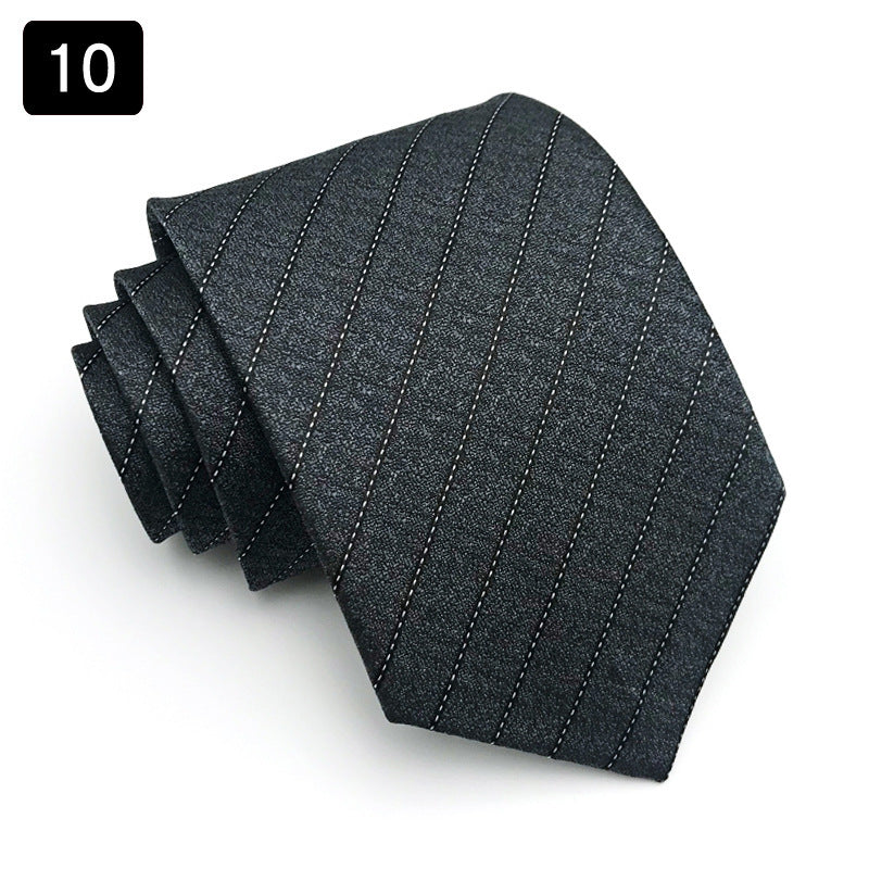 Tie Men’s Formal Wear Business Stripes Business Shirt - 10style